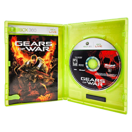 Gears Of War Xbox 360 Very Good - Open Case Displaying Full CIB Contents Including Disc and Instruction Manual