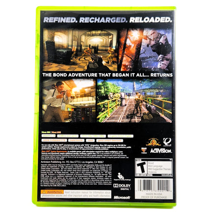 Goldeneye 007 Reloaded Xbox 360 Good CIB - Official Back Artwork From Retail Edition