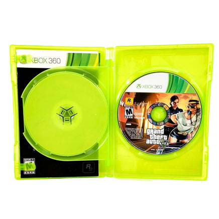 Grand Theft Auto V Xbox 360 Good CIB - Retail Case Open Showing Authentic Game Disc 2