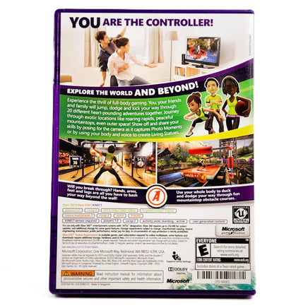 Kinect Adventures Xbox 360 Very Good CIB - Back Panel Artwork Of Retail Game Case