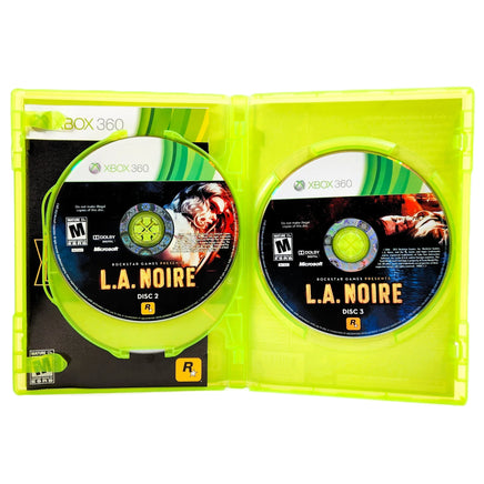 LA Noire Xbox 360 Good CIB - Full Interior Layout Of Case Showing Game Discs 2 and 3