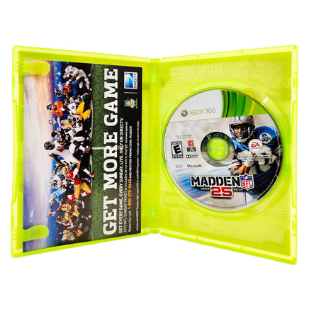 Madden NFL 25 Xbox 360 Very Good CIB - Retail Case Open Showing Authentic Materials
