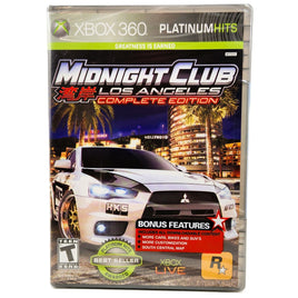 Midnight Club Los Angeles Complete Edition Xbox 360 Brand New Sealed - Authentic Front Cover Art