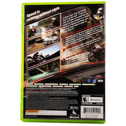 Project Gotham Racing 4 Xbox 360 Like New - Back Cover Art Shown