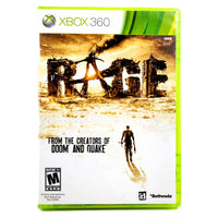 Rage Xbox 360 Good CIB - Retail Box Front Panel Design Shown