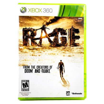 Rage Xbox 360 Good CIB - Retail Box Front Panel Design Shown