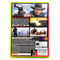 Red Dead Redemption Xbox 360 Like New CIB - Game Case Back Design Showing Description Area