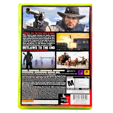 Red Dead Redemption Xbox 360 Like New CIB - Game Case Back Design Showing Description Area