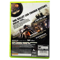 Sniper Elite V2 Xbox 360 Good - Back Cover Of Game Case