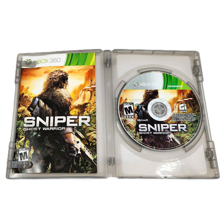 Sniper Ghost Warrior Xbox 360 Good - Open Case Showing Disc & Manual