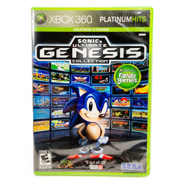 Sonics Ultimate Genesis Collection Platinum Hits Xbox 360 Brand New CIB - Front Of Original Game Case With Label Art