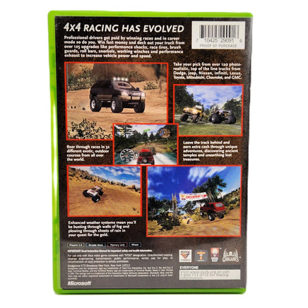 4X4 Evo 2 Xbox Good CIB - Back Panel Artwork Of Retail Game Case