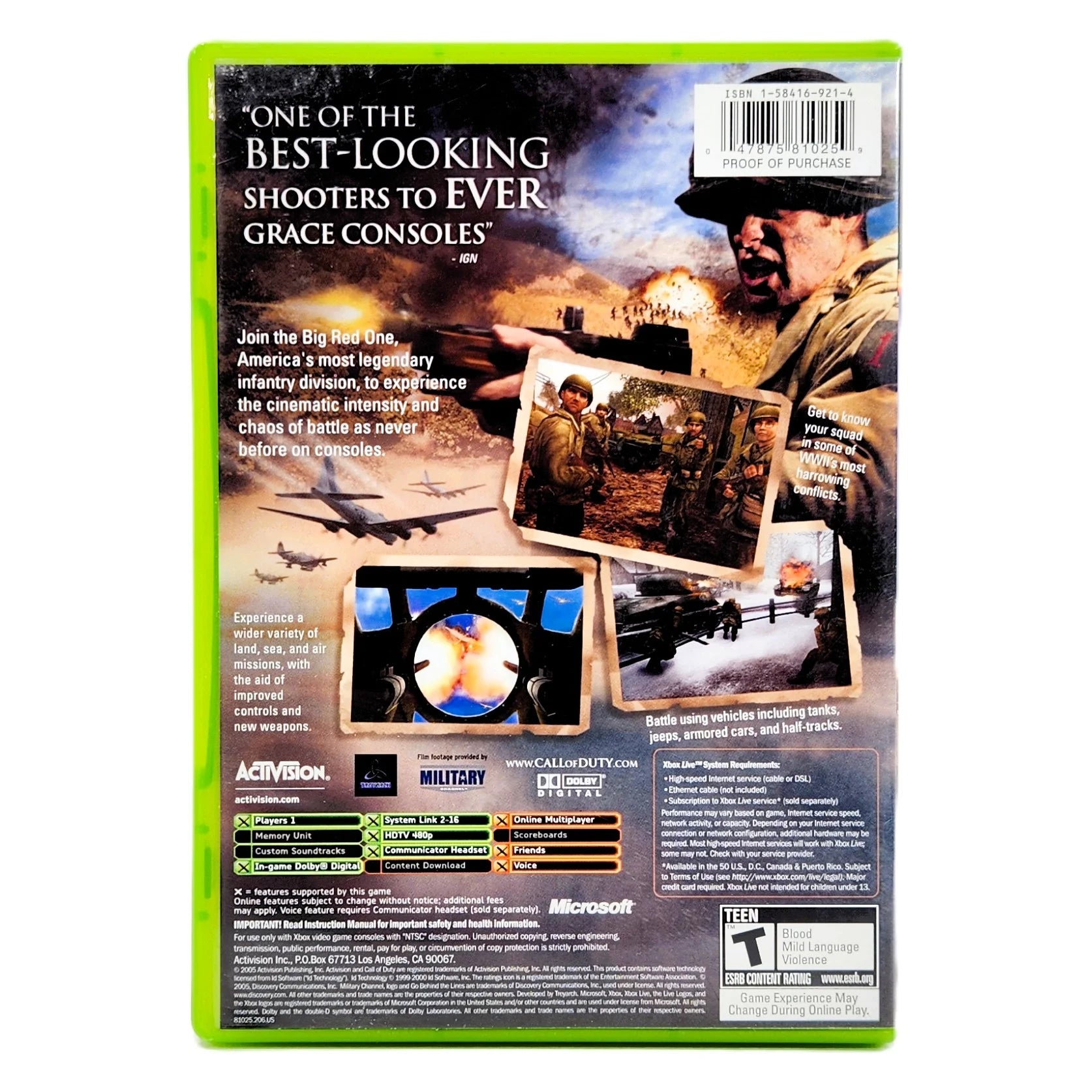 Call of Duty 2: Big Red One | Xbox Classic | Authentic Game| Retro
