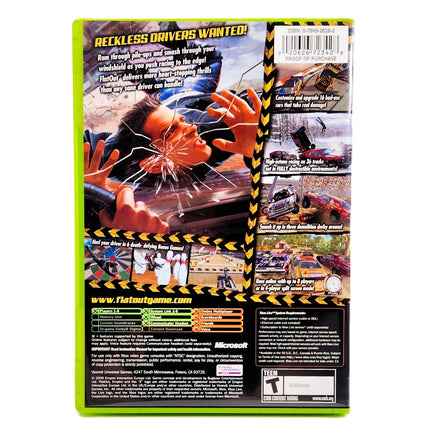Flatout Xbox Good CIB - Rear Cover Art