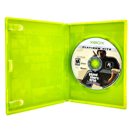 Grand Theft Auto San Andreas Platinum Hits Xbox Good - Authentic Display Of Retail Release