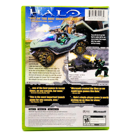 Halo Combat Evolved Game Of The Year Xbox Good CIB - Back Cover Art Shown