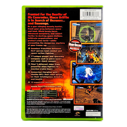Mace Griffin Bounty Hunter Xbox Good - CIB Back Cover