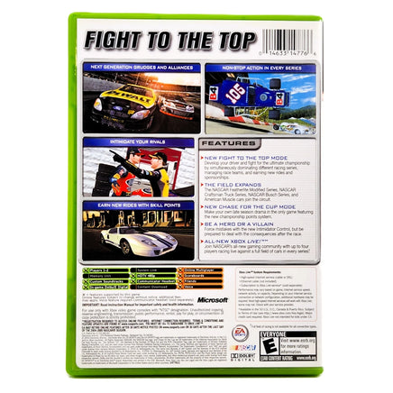 NASCAR Chase For The Cup 2005 Xbox Good CIB - Rear Cover Of Authentic Game Box
