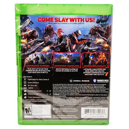 Back 4 Blood Xbox One Brand New - Back Cover Of Game Case