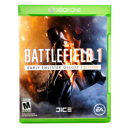 Battlefield 1 Early Enlister Deluxe Edition Xbox One Very Good CIB - Front Cover Artwork Of Official Game Release