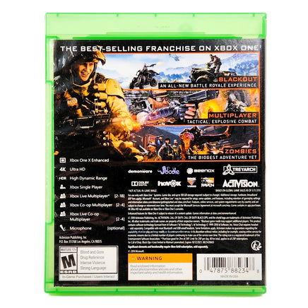 Call Of Duty Black Ops 4 Walmart Edition Xbox One Good CIB - Official Back Artwork From Retail Edition