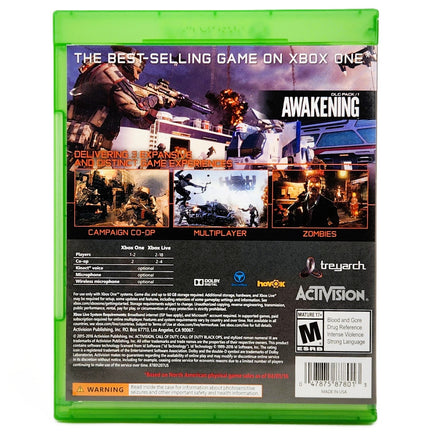 Call Of Duty Black Ops III Gold Edition Xbox One Very Good - Back Cover Of Game Case