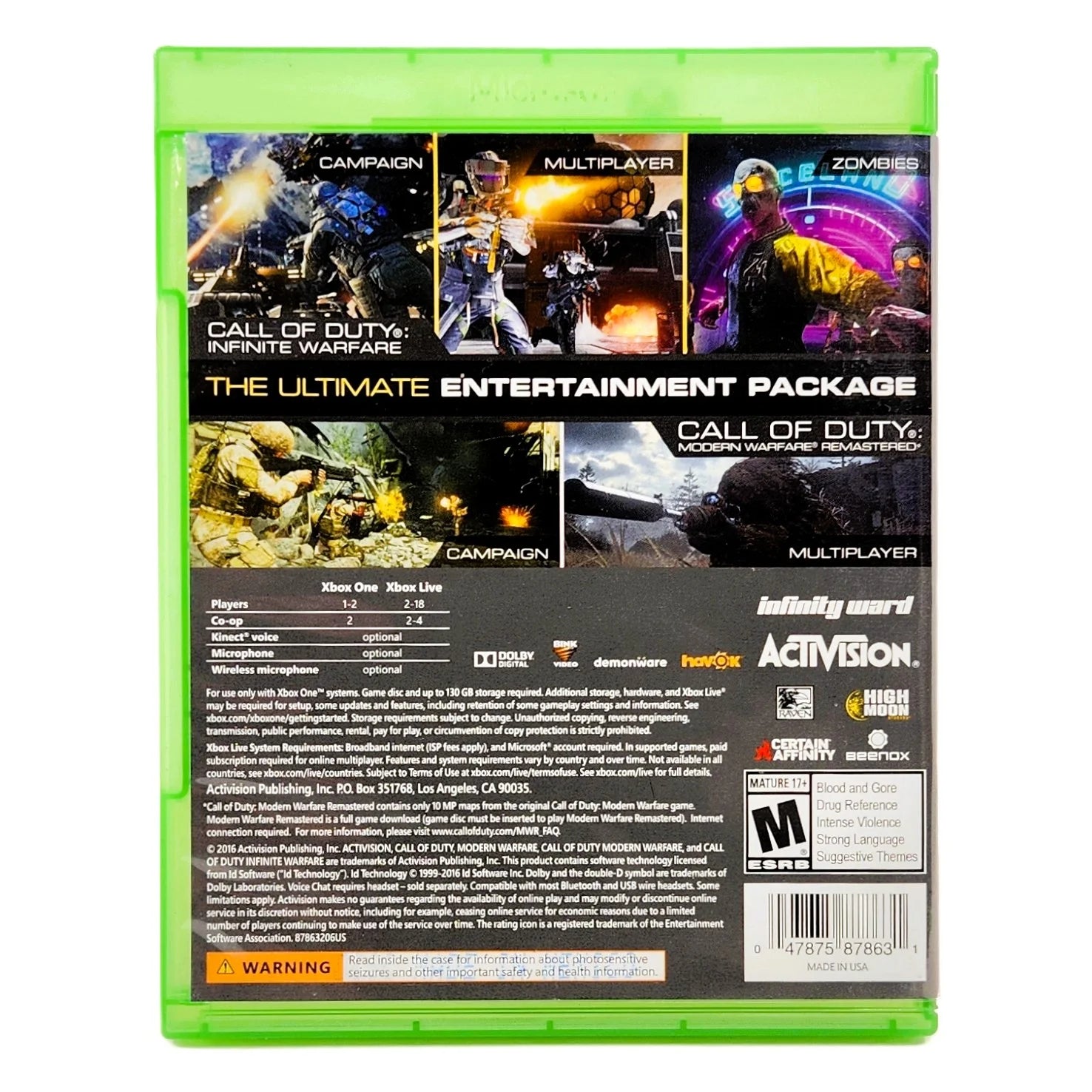 Call of Duty Infinite Warfare - Xbox One | Real Product Photos