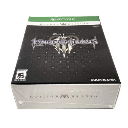 Kingdom Hearts III Deluxe Edition Xbox One Brand New CIB - Bottom and Front View of Retail Game Box