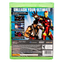 Ultimate Marvel Vs Capcom 3 Xbox One Brand New CIB - Back Panel Artwork Of Retail Game Case