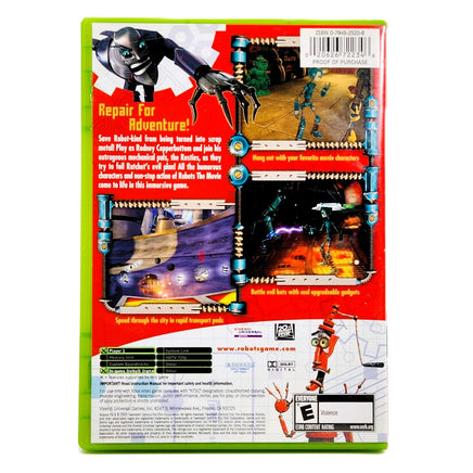 Robots Xbox Good - CIB Case – Rear View