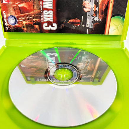 Tom Clancy's Rainbow Six 3 for Xbox - Close-up view of scratch-free disc surface, very good condition