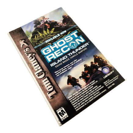 Tom Clancy's Rainbow Six 3 for Xbox - Rear view of official game instruction manual, very good condition