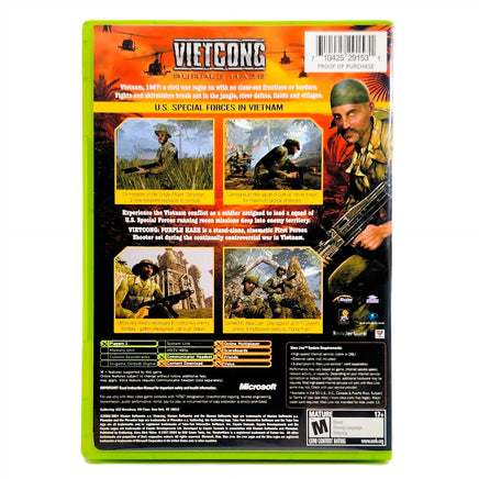 Vietcong Purple Haze Xbox Very Good CIB - Authentic Back Cover Art