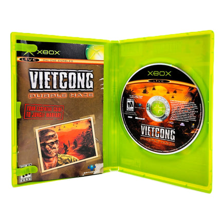 Vietcong Purple Haze Xbox Very Good CIB - Open Case Displaying Game Contents