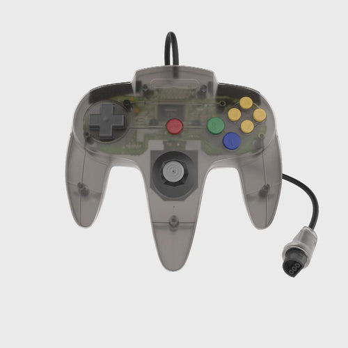Proto64 Wired Controller For Nintendo 64 Smoke Black N64 Gamepad Replacement Brand New - Video of Pad Showing Product at Different Angles