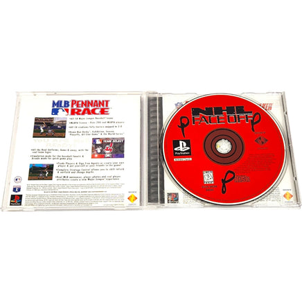 NHL Faceoff Playstation 1 Good - Open Case Showing Disc And Manual