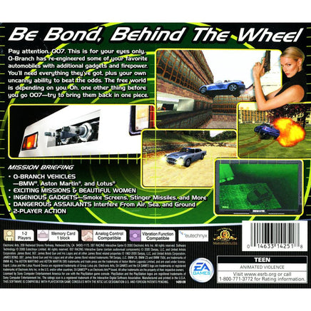 007 Racing for PlayStation 1 back