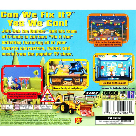 Bob the Builder Can We Fix It for PlayStation 1 back