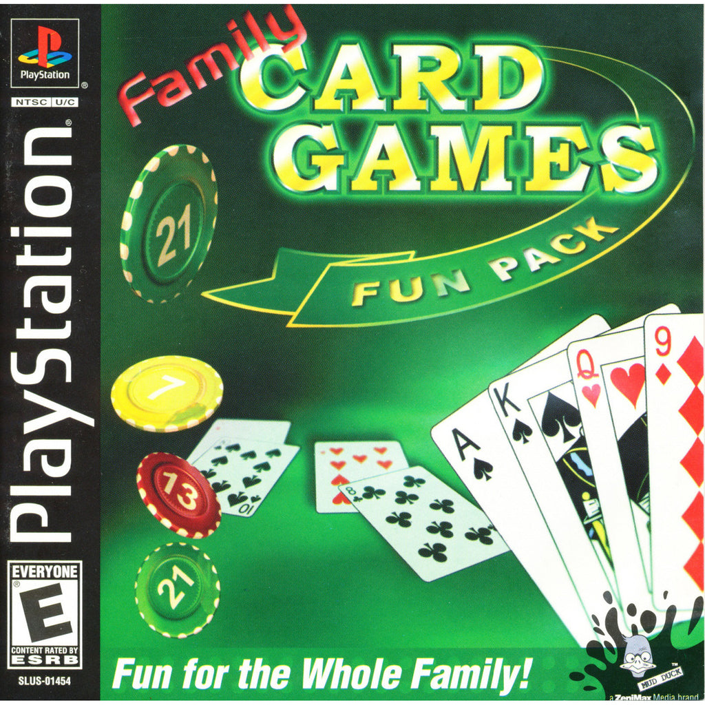 Family Card Games Fun Pack - PlayStation 1 Game - Complete